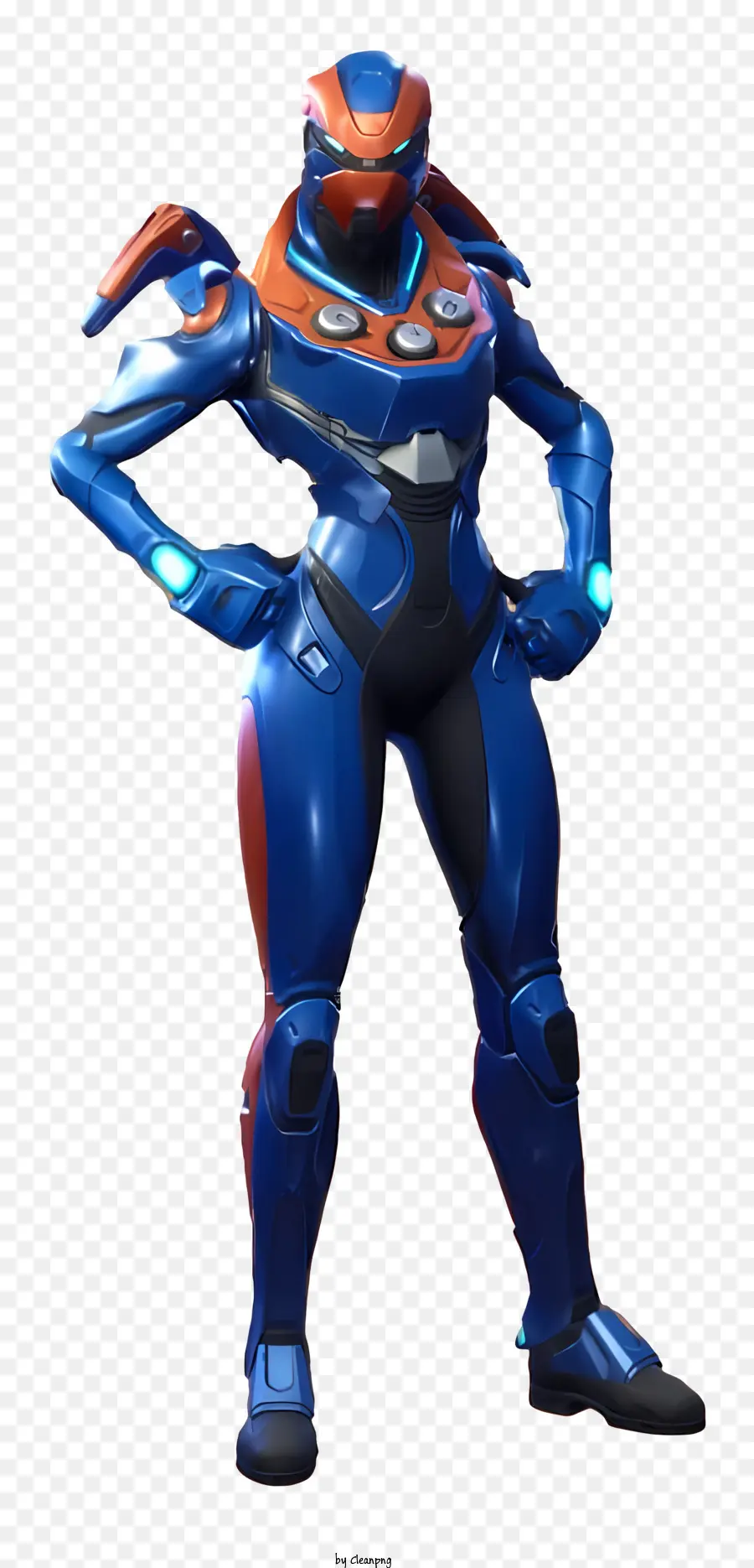 Fortnite，Traje Azul E Laranja PNG