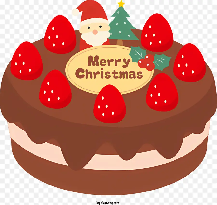 Bolo De Feliz Natal，Bolo De Chocolate PNG