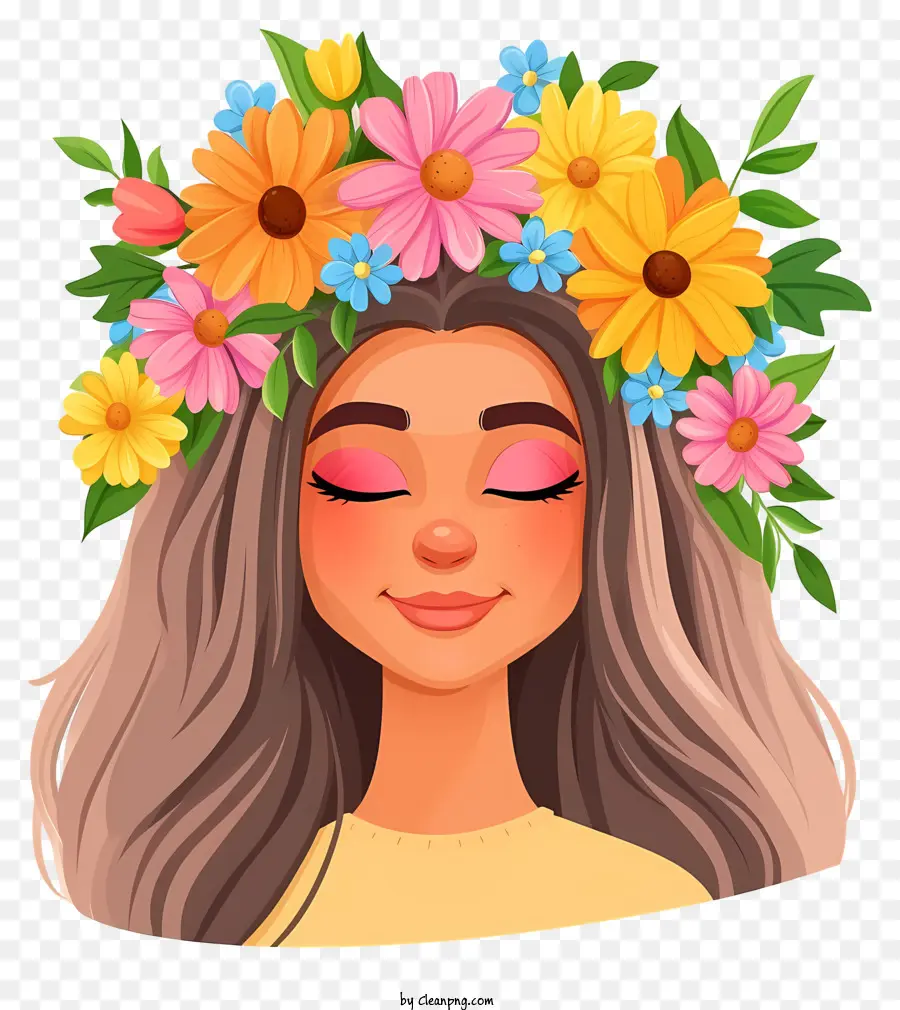 Mulher E Flores Emoji，Mulher PNG