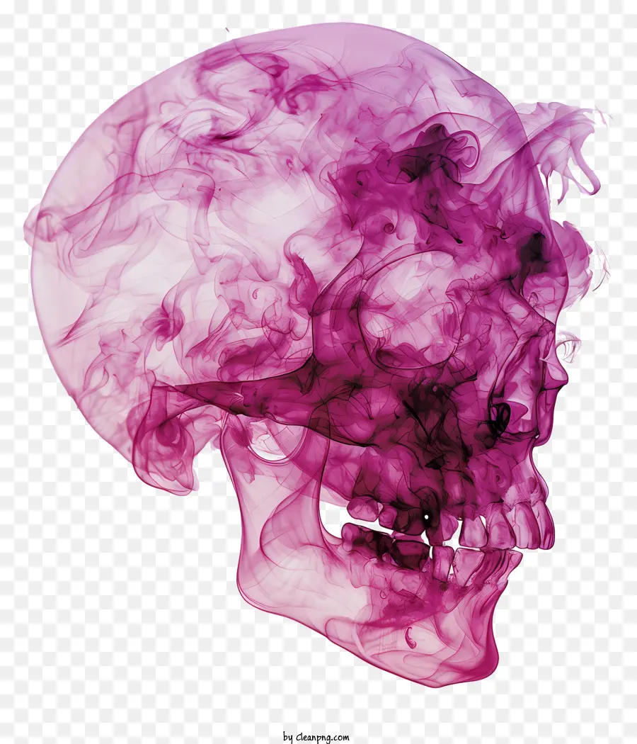 A Morte Do Crânio，Crânio Com Fumaça PNG