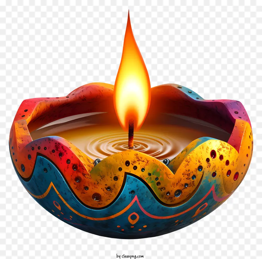 Lâmpada De Diwali，Vela Acesa PNG
