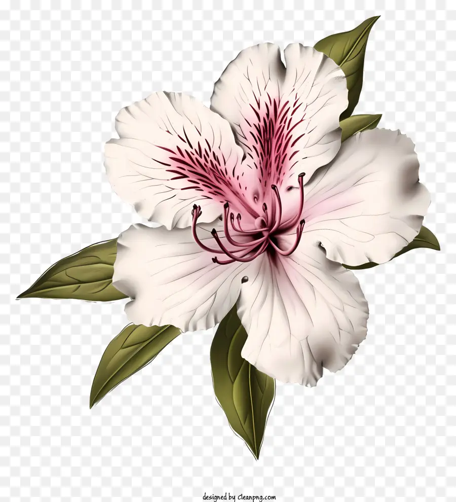 Flor De Azalea Elegante E Elegante，Rosa Branca PNG