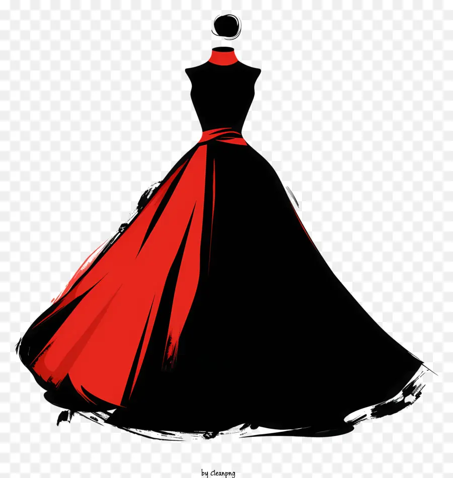 Dia Do Vestido，Vestido De Baile Preto E Vermelho PNG