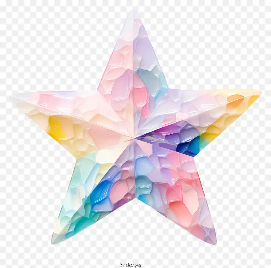 Estrela，Rainbowcolored PNG