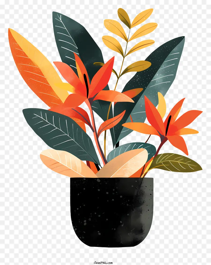 Moderno Vaso De Flores，Ilustração Em Aquarela PNG