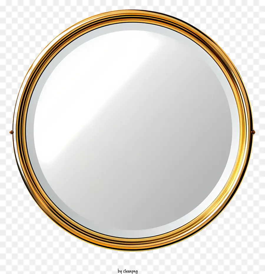 Espelho Circular De Ouro，Rodada De Espelho PNG