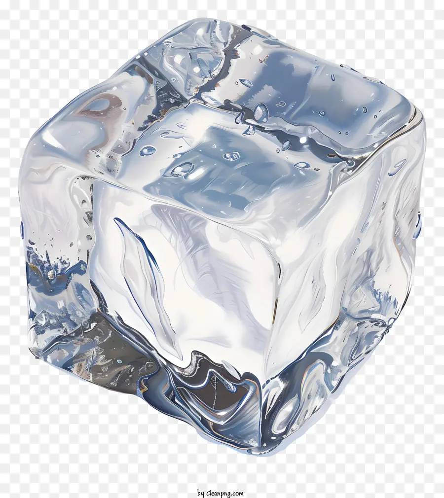 Cubo De Gelo，Gotas De água Congeladas PNG