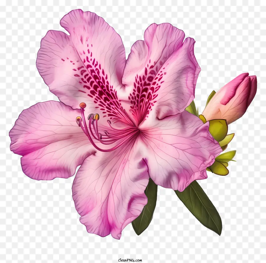 Flor De Azalea Elegante E Elegante，Flor Rosa PNG