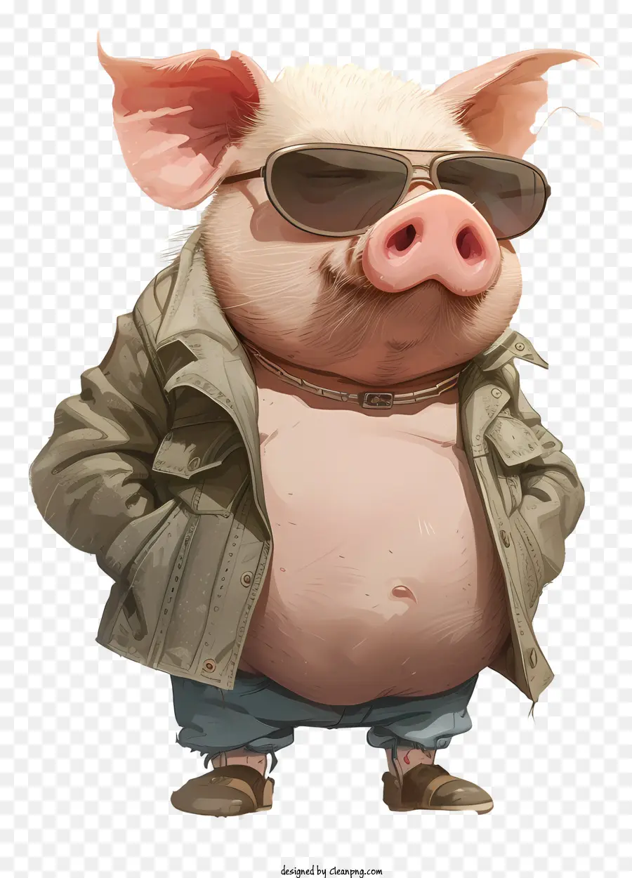 Dia Do Porco，Porco Com óculos De Sol PNG