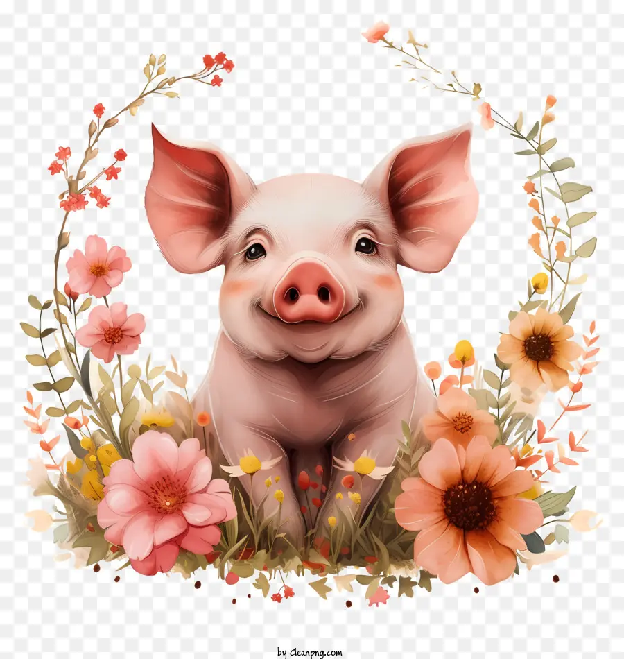 Dia Do Porco，Sorrindo Porco PNG