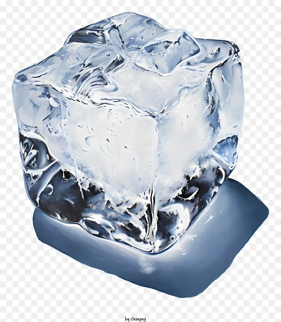 Cubo De Gelo，As Gotas De água PNG