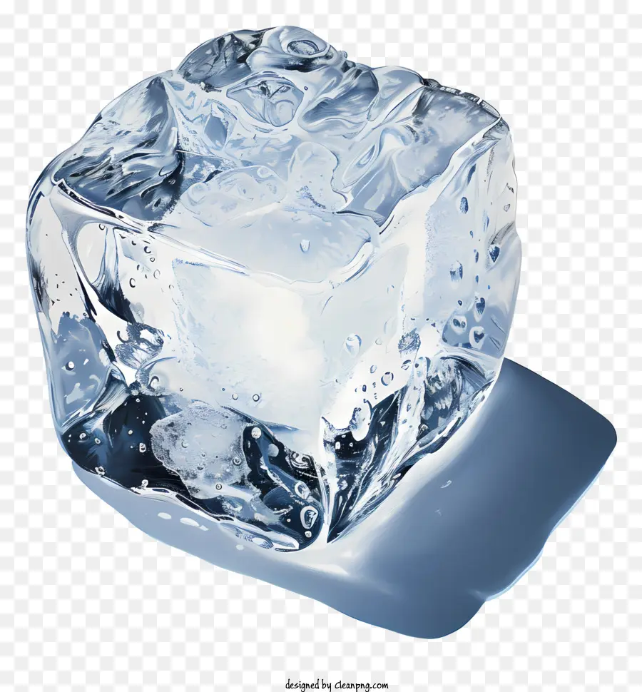 Cubo De Gelo，O Derretimento Do Gelo Do Cubo PNG