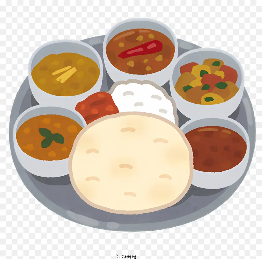 Comida，Thali PNG