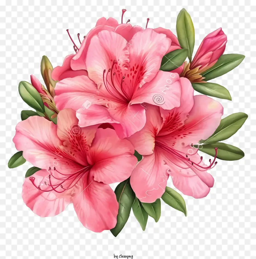 Flor De Azaléia，Flores Cor De Rosa PNG