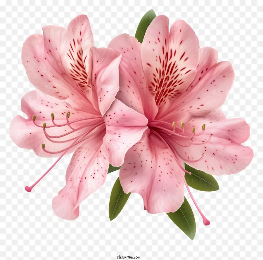 Flor De Azalea Elegante Realista，Flor Rosa PNG