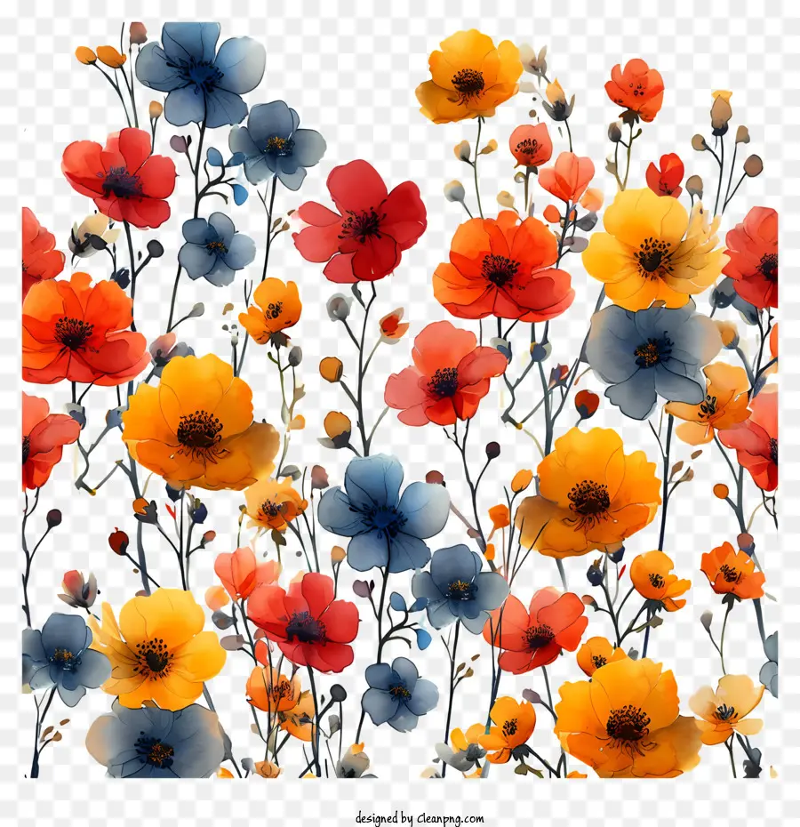 Fundo Floral，Flores PNG