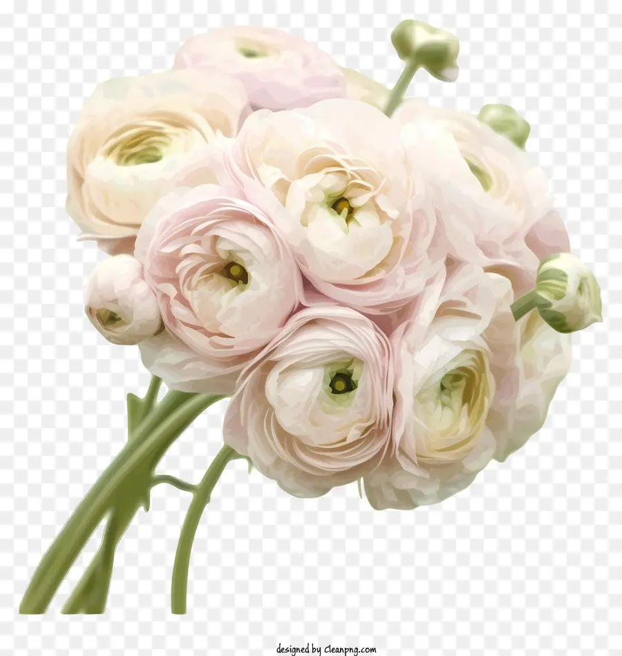 Flor Ranunculus Elegante E Elegante，Rosas Cor De Rosa PNG