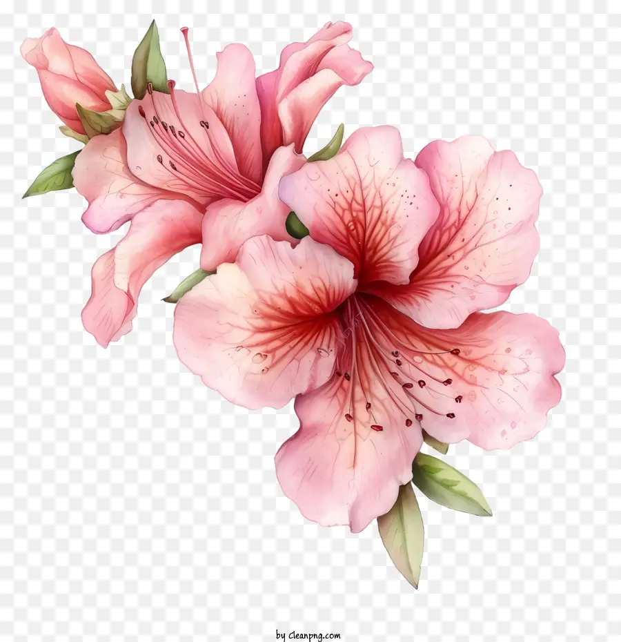 Flor Azalea Elegante，Pintura PNG