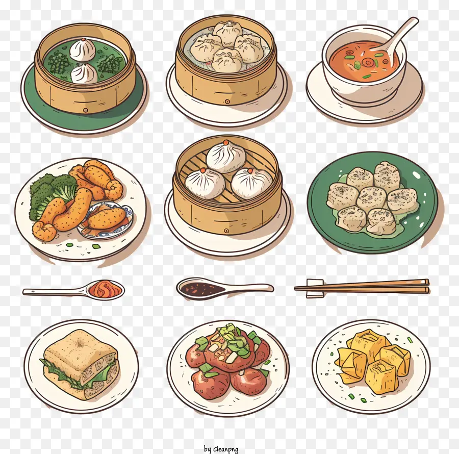 Comida Chinesa，Dim Sum PNG