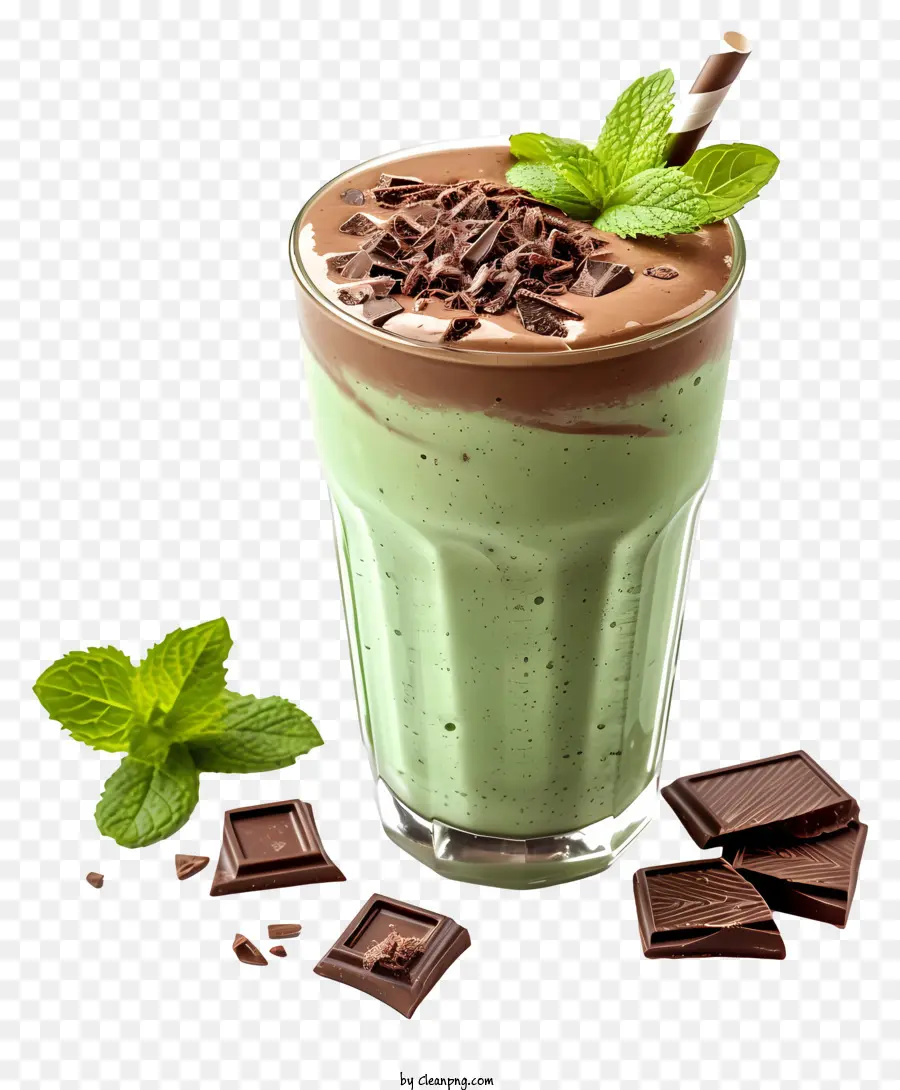 Dia Da Hortelã De Chocolate，Smoothie Verde PNG