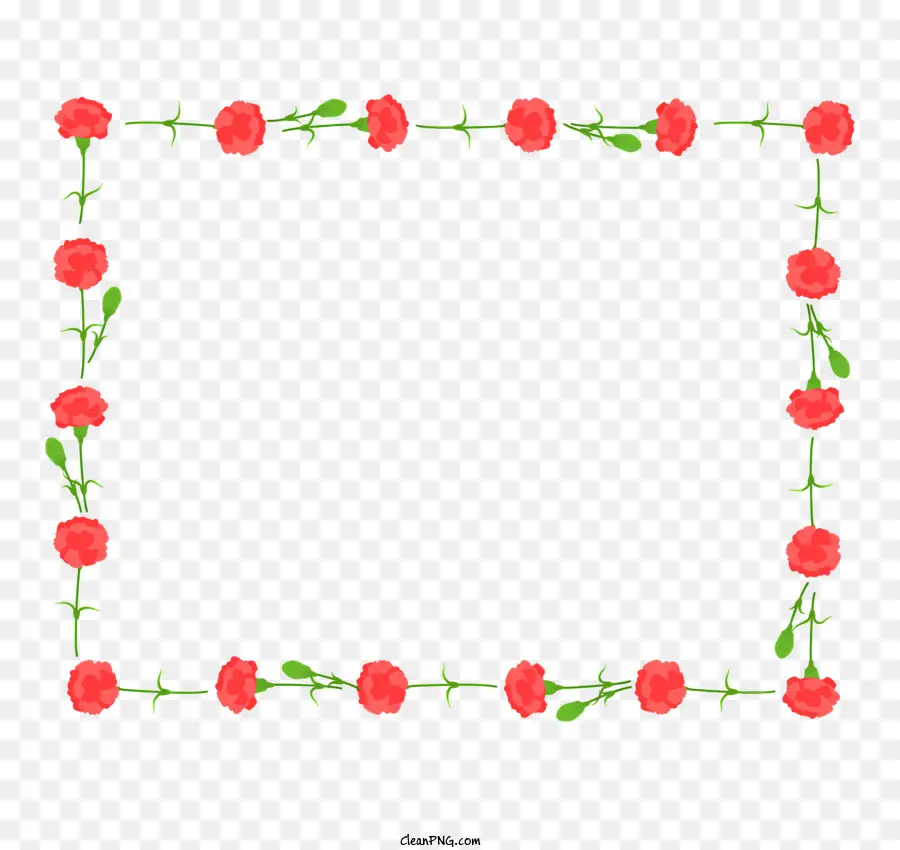 Quadro De Cravo，Rosas Vermelhas PNG