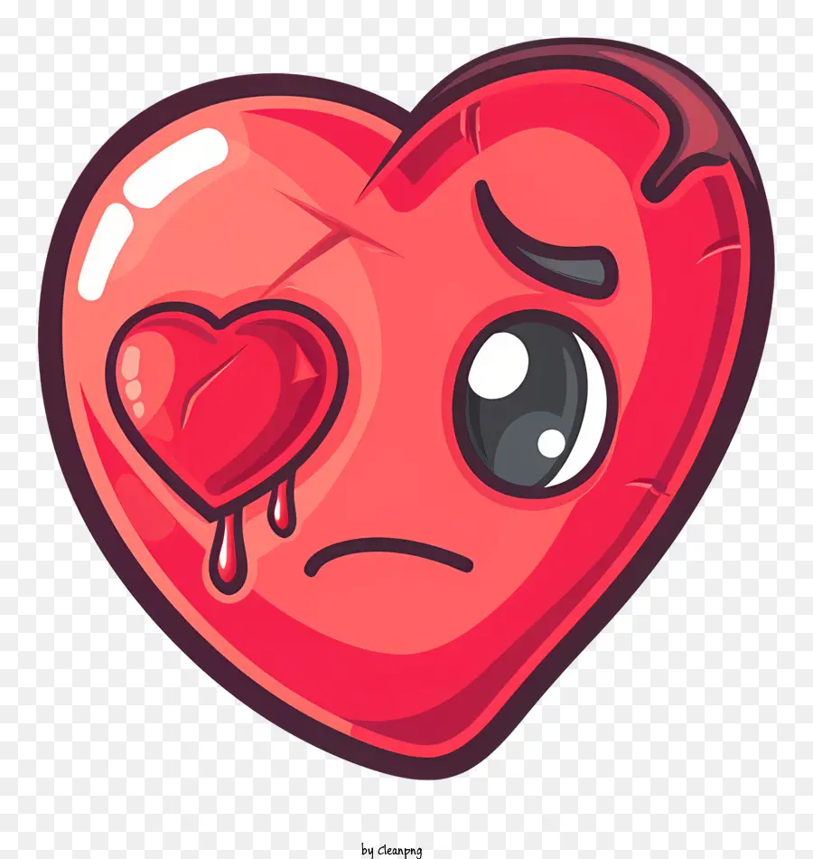 Coração Emoji，Coração Com Lágrima PNG