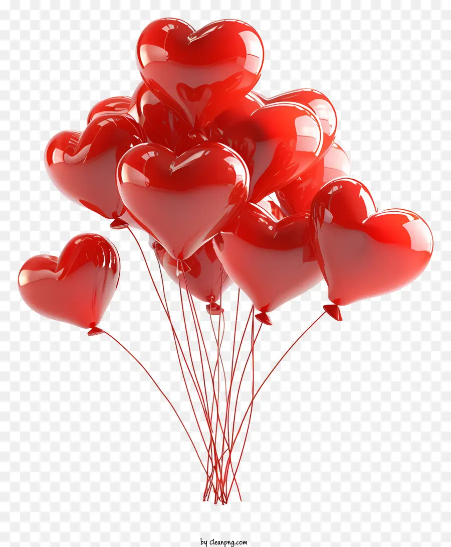 Dando Corações Dia，Heartshaped Balões PNG