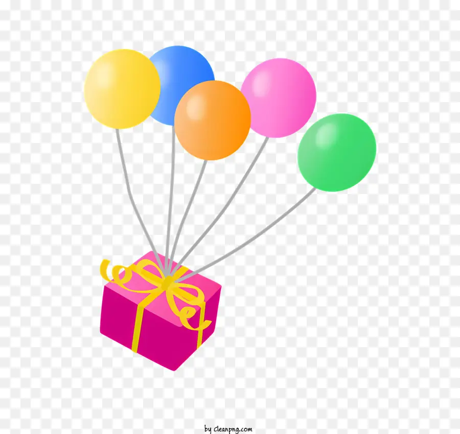 Balões Presentes，Caixa De Rosa PNG