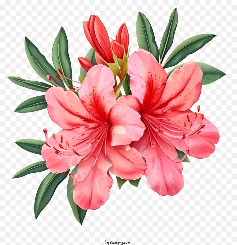 Icon Elegante De Flor Azalea，Flores Cor De Rosa PNG