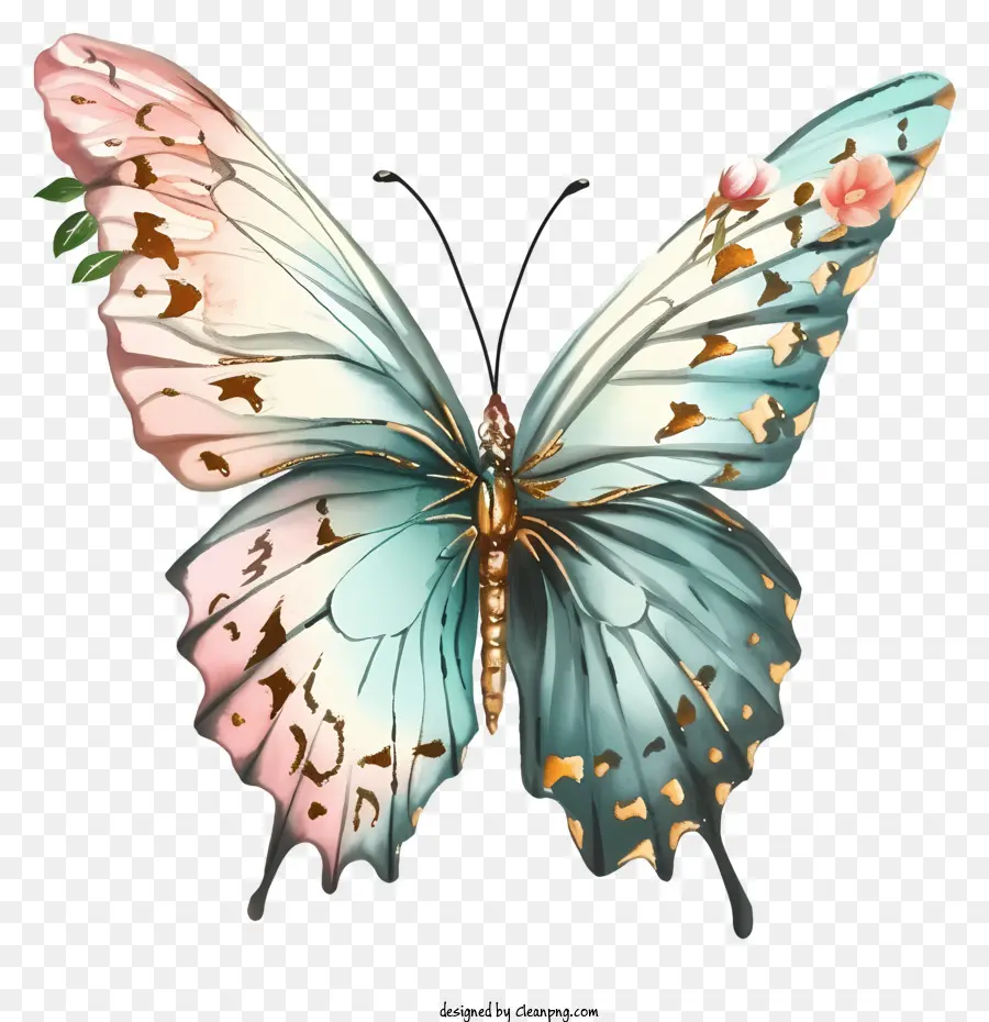 Ilustrações Detalhadas，Butterfly Elegante PNG