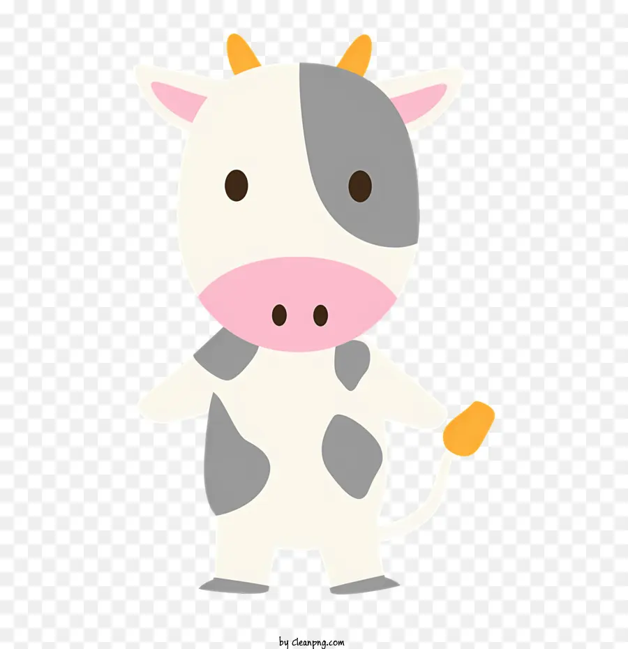 Cartoon Cow，Vaca Vestindo Camisa Listrada PNG