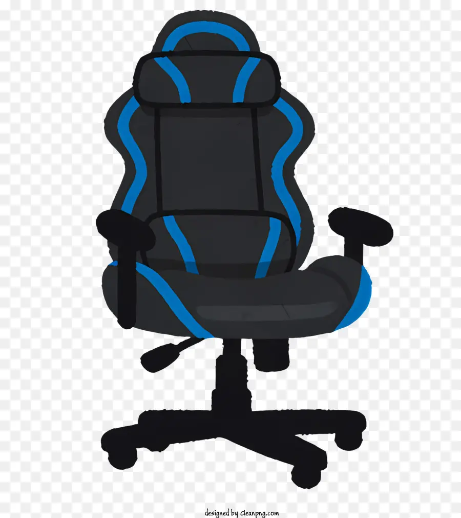 Jogos Cadeira，Esquema De Cores Preto E Azul PNG