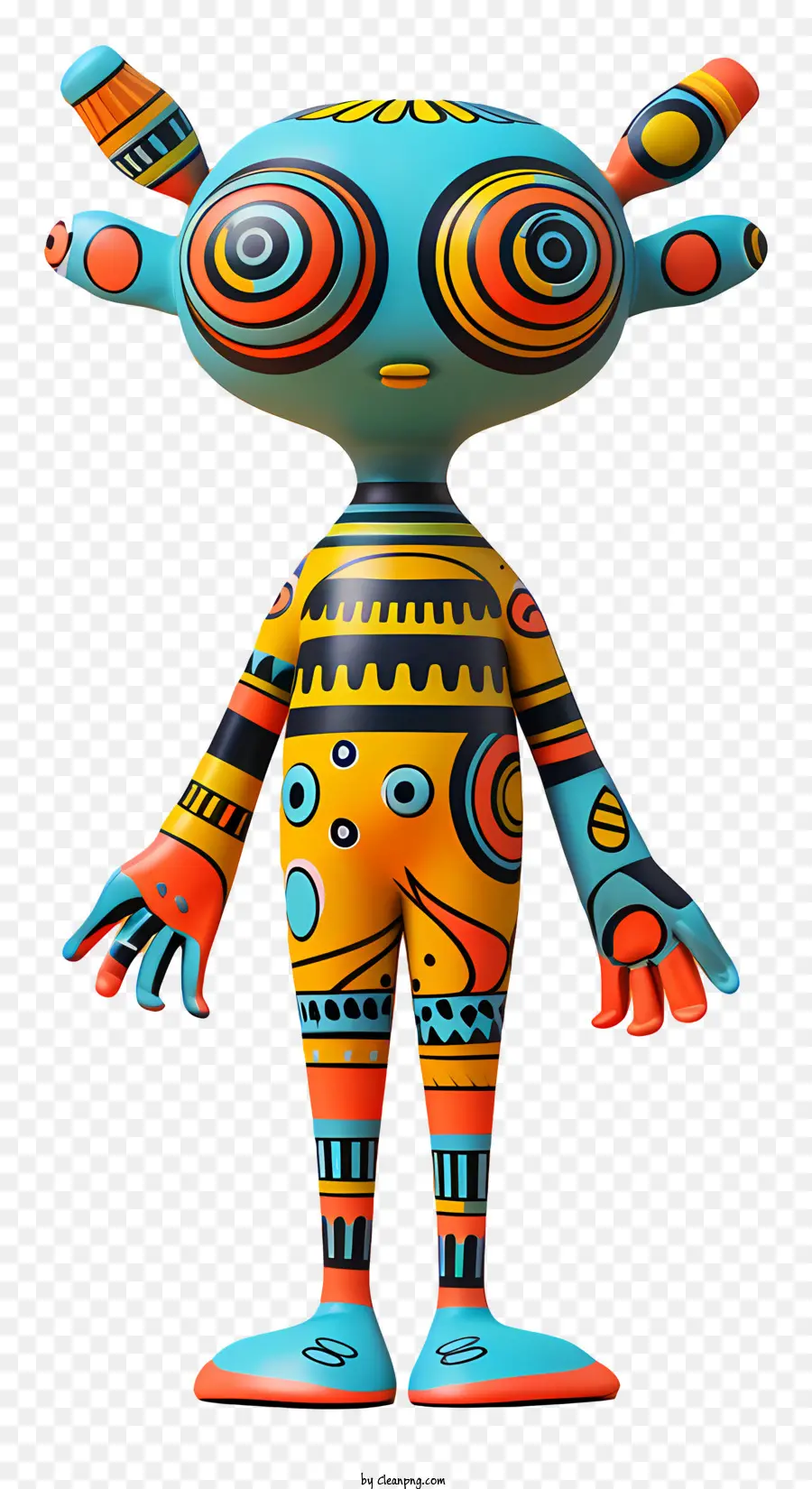 Alien Hominid，Escultura Colorida PNG