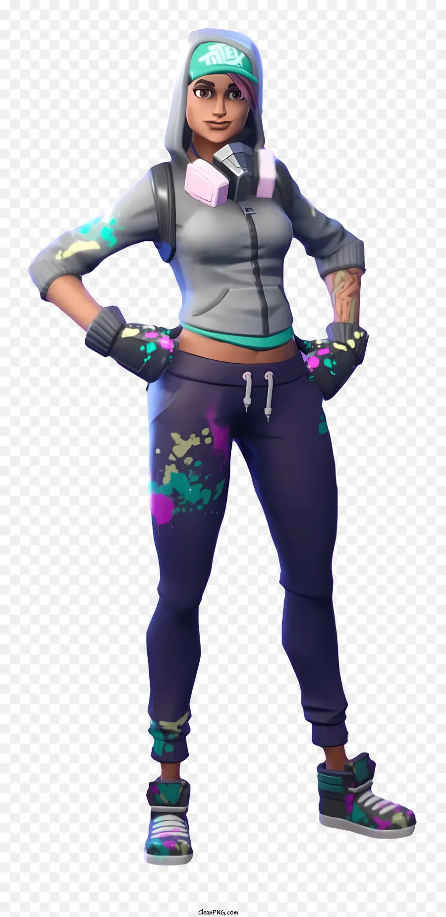 Fortnite，Personagem Com Capuz PNG