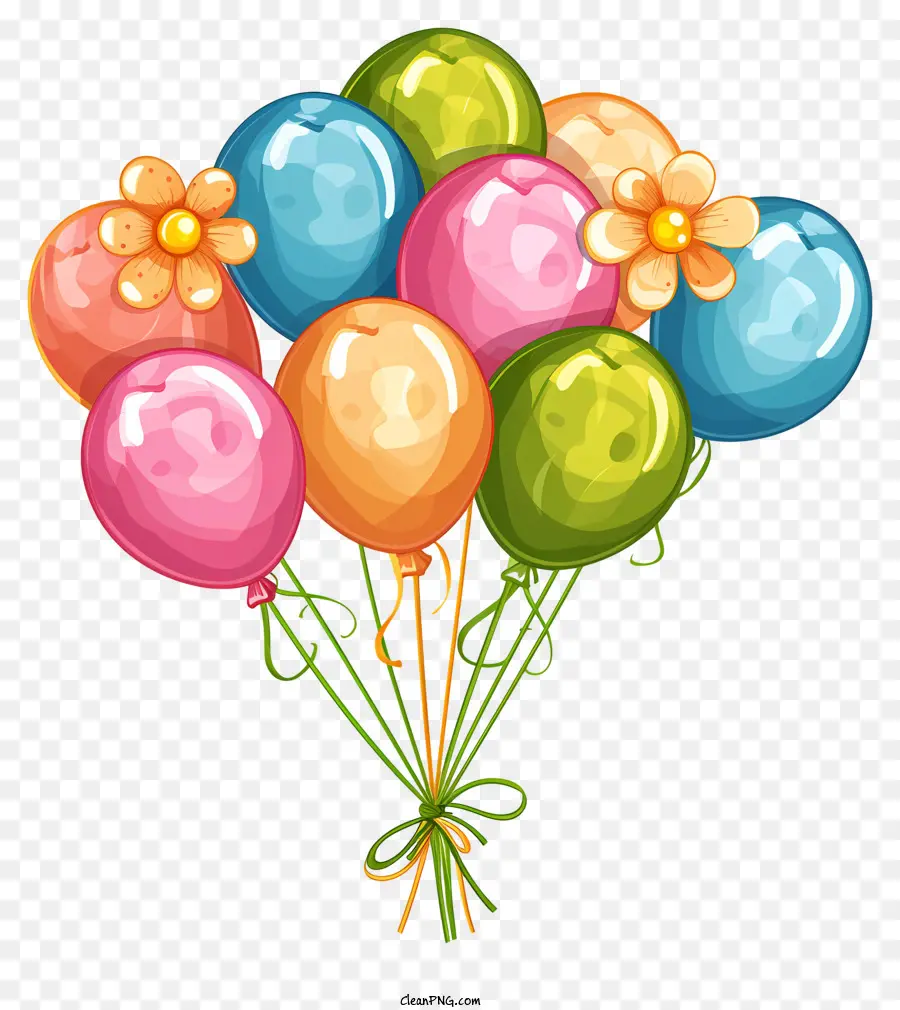 Festa De Aniversário Balões，Balão Buquê PNG