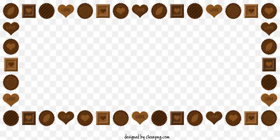 Chocolate Quadro，Corações De Chocolate PNG