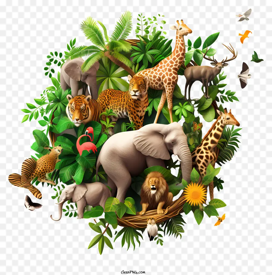 World Wildlife Dia，Animals PNG