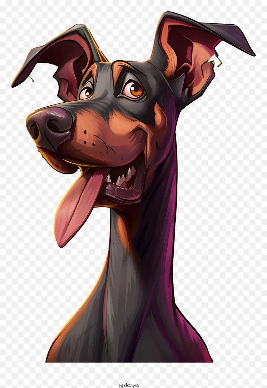 Cão Dos Desenhos Animados，Cachorro Com Colarinho Vermelho PNG