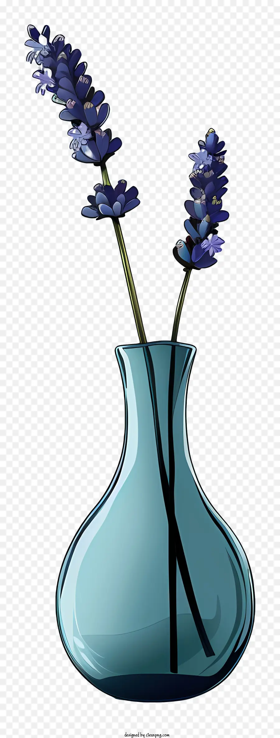 Lavanda Em Vaso，Flores Azuis PNG
