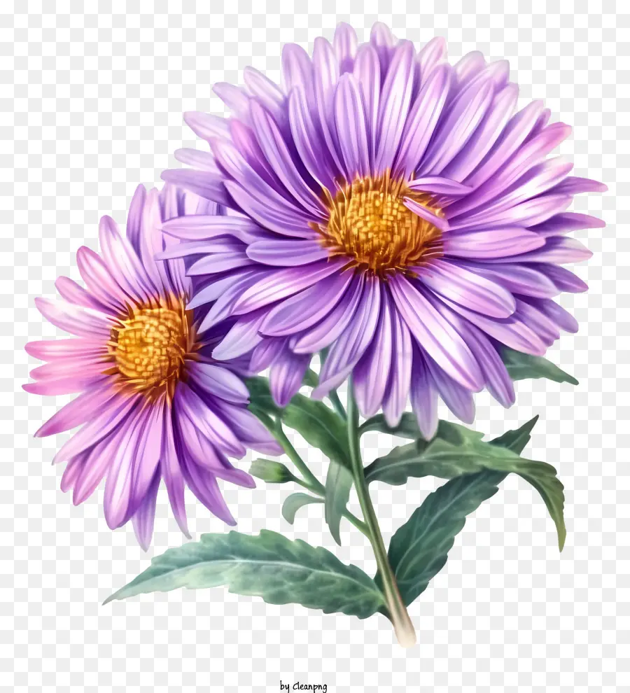 Aster Flor，Asters Roxos PNG