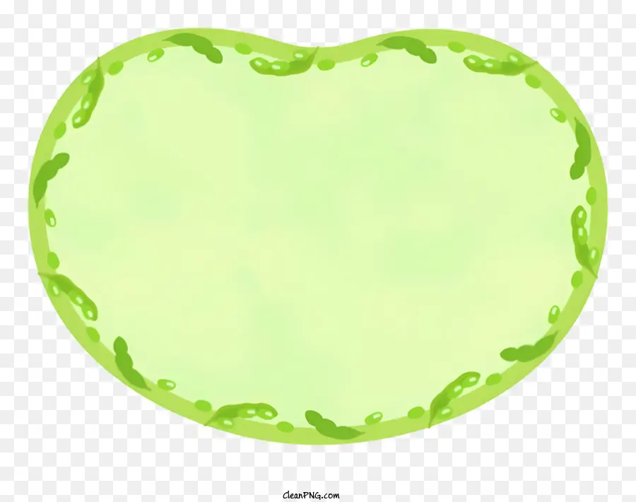 Moldura Alimentar，Folha Verde PNG