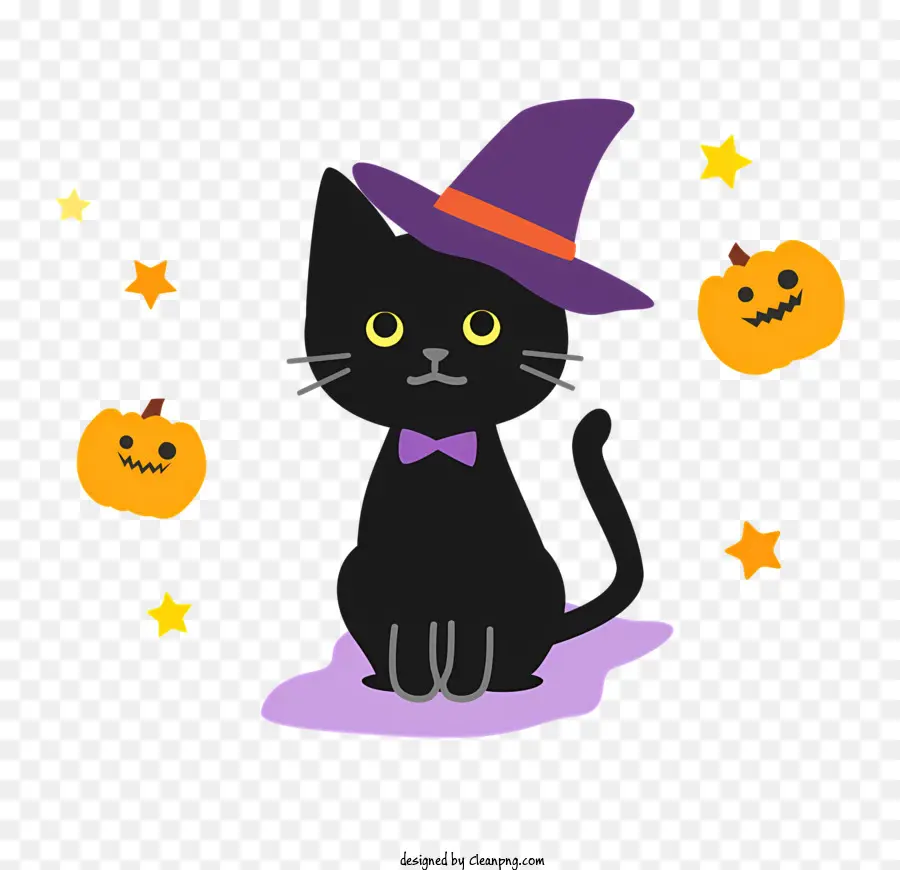 Halloween Gato，Gato Preto PNG