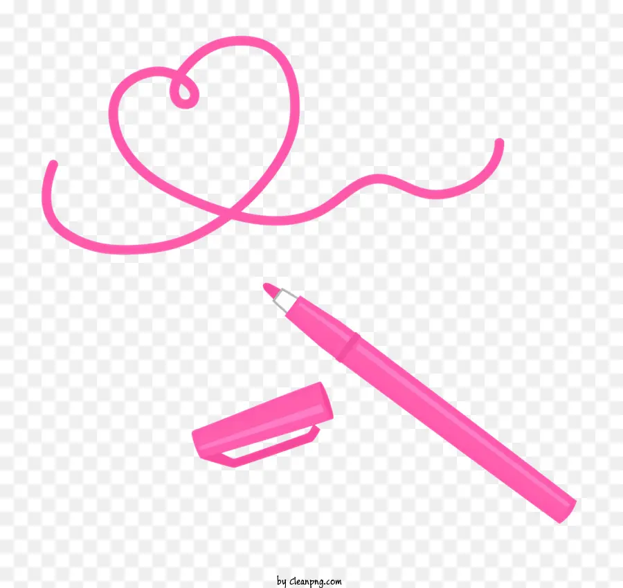 Marker Heart，Coração De Rosa PNG