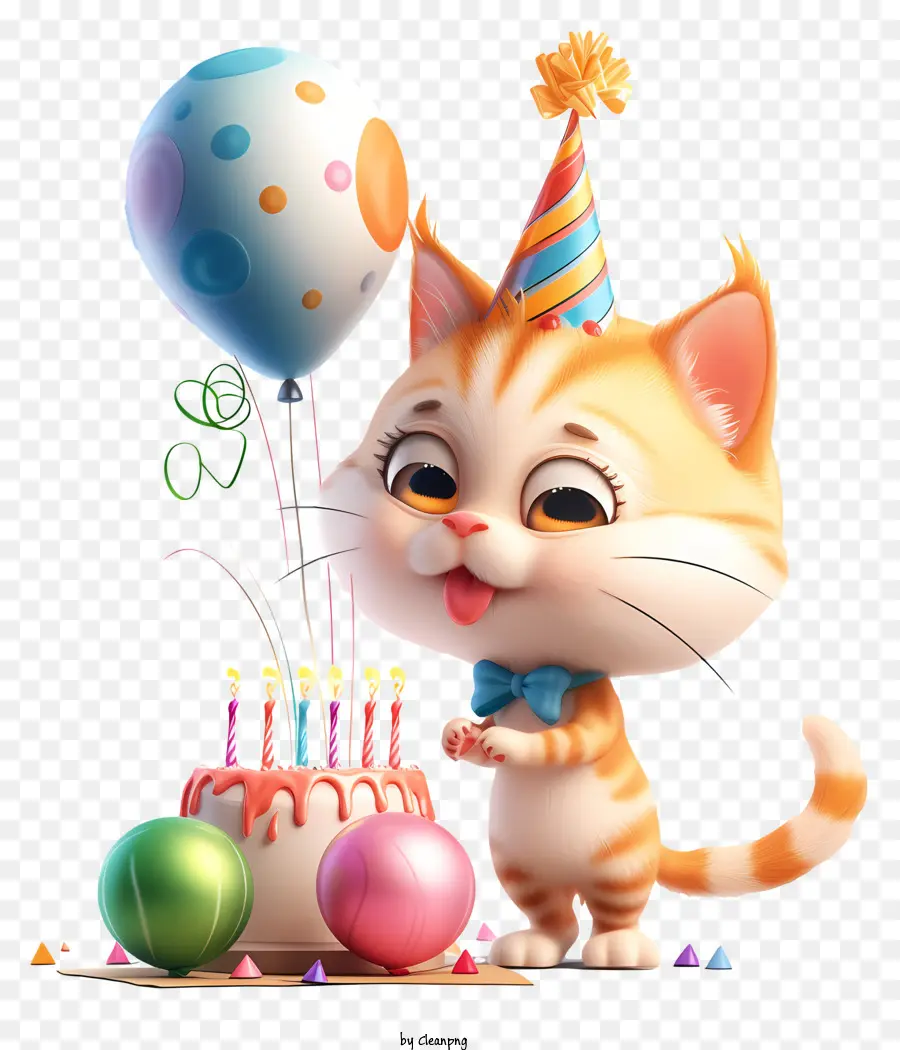 Aniversário De Animais De Estimação，Gato Bonito PNG