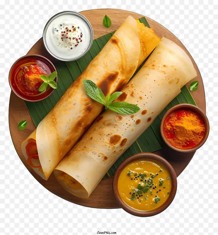 Dosa，A Culinária Indiana PNG