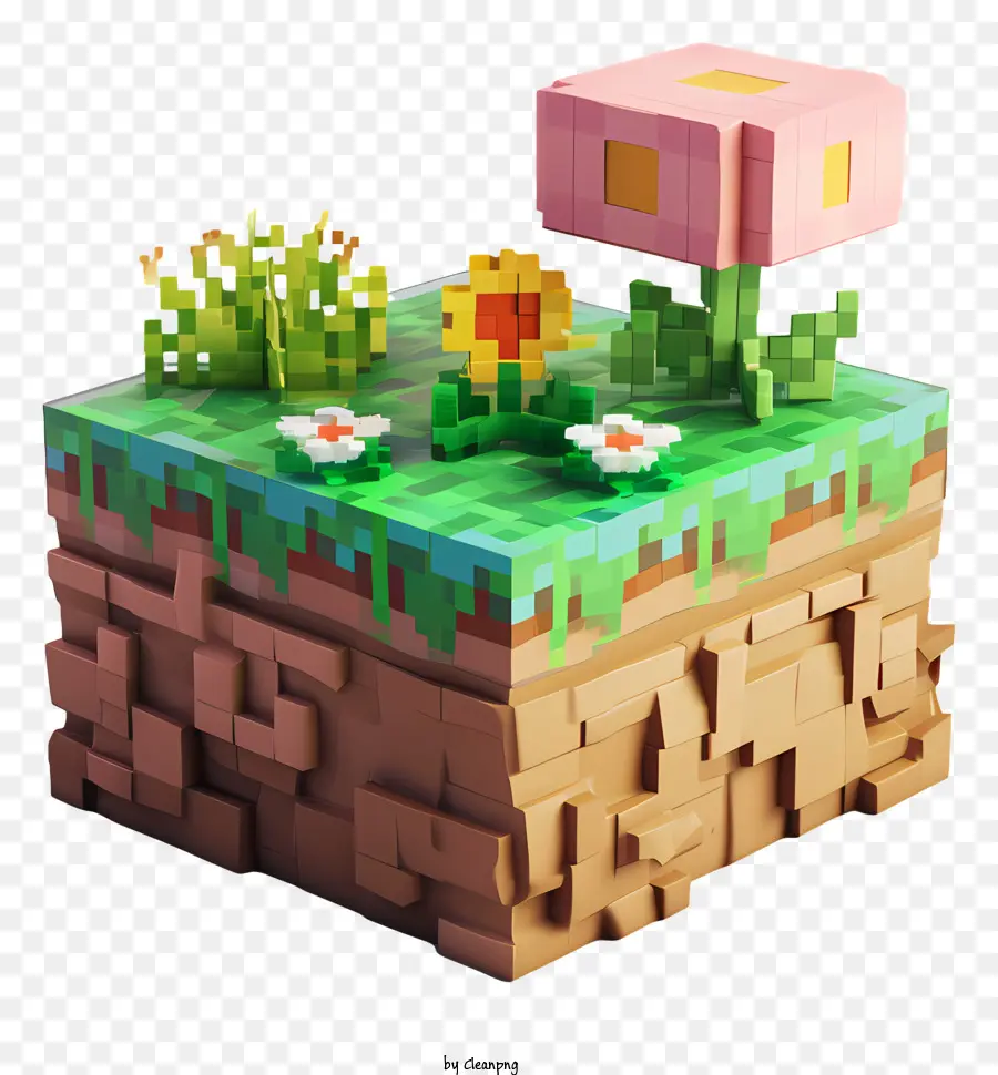 Minecraft，Ilha 3d PNG