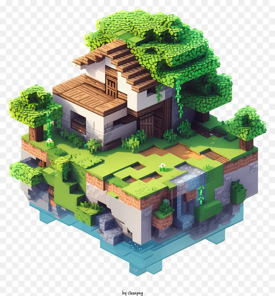 Minecraft，Edifício Da Ilha PNG