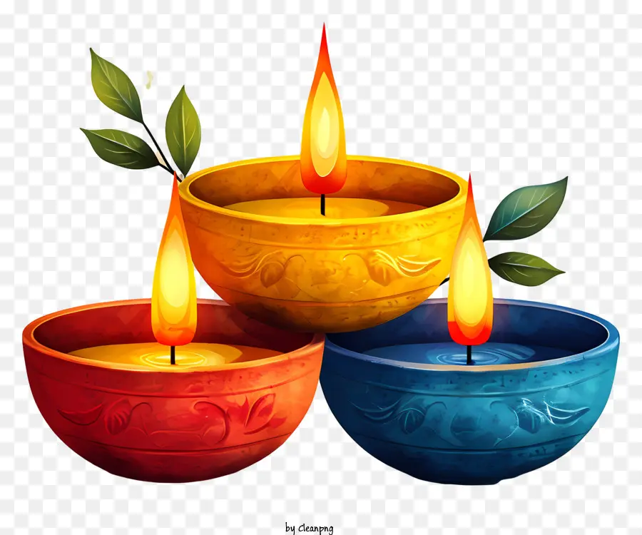 Lâmpada De Diwali，Lâmpadas De óleo Coloridas PNG