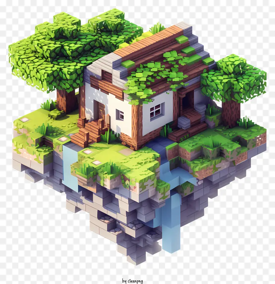 Minecraft，Pequena Casa PNG