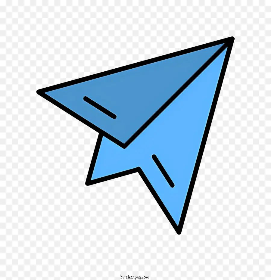 Telegrama De Logotipo，Azul Avião De Papel PNG